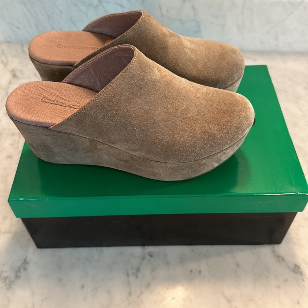Chocolate BLU Yoma Suede Platform Shoes